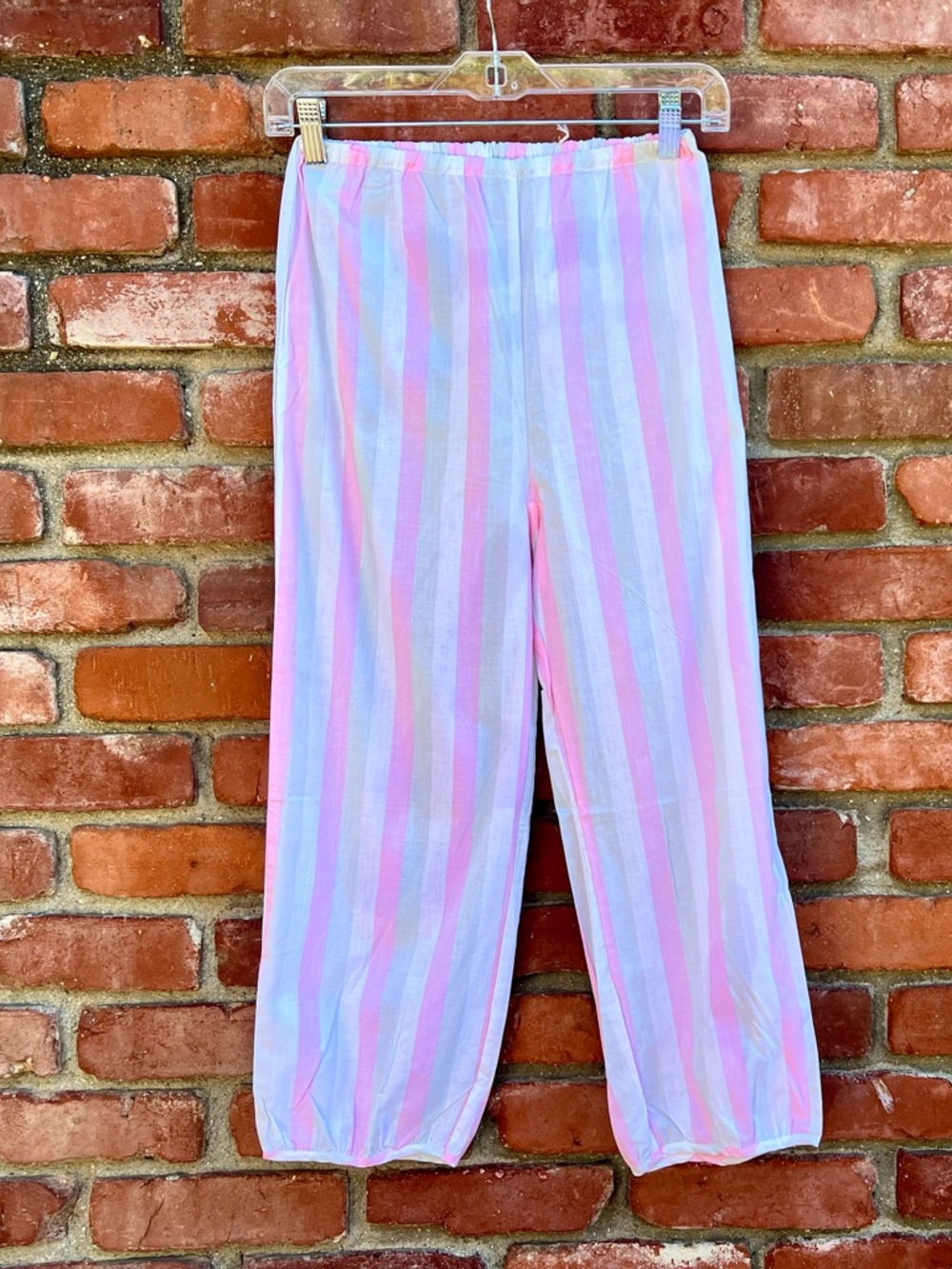 Cotton Candy Pink & White Striped Bloomer Cotton Pant